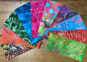 Batik Bright prints jelly Roll Quilting Fabric 10 strips(2.5 x 44 inch) #83 - Picture 1 of 1