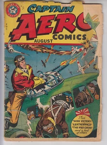 CAPTAIN AERO # 16 POOR 0.5 ALEX SCHOMBURG WWII COVER AT HOLYOKE CENTS 1944 - Picture 1 of 2