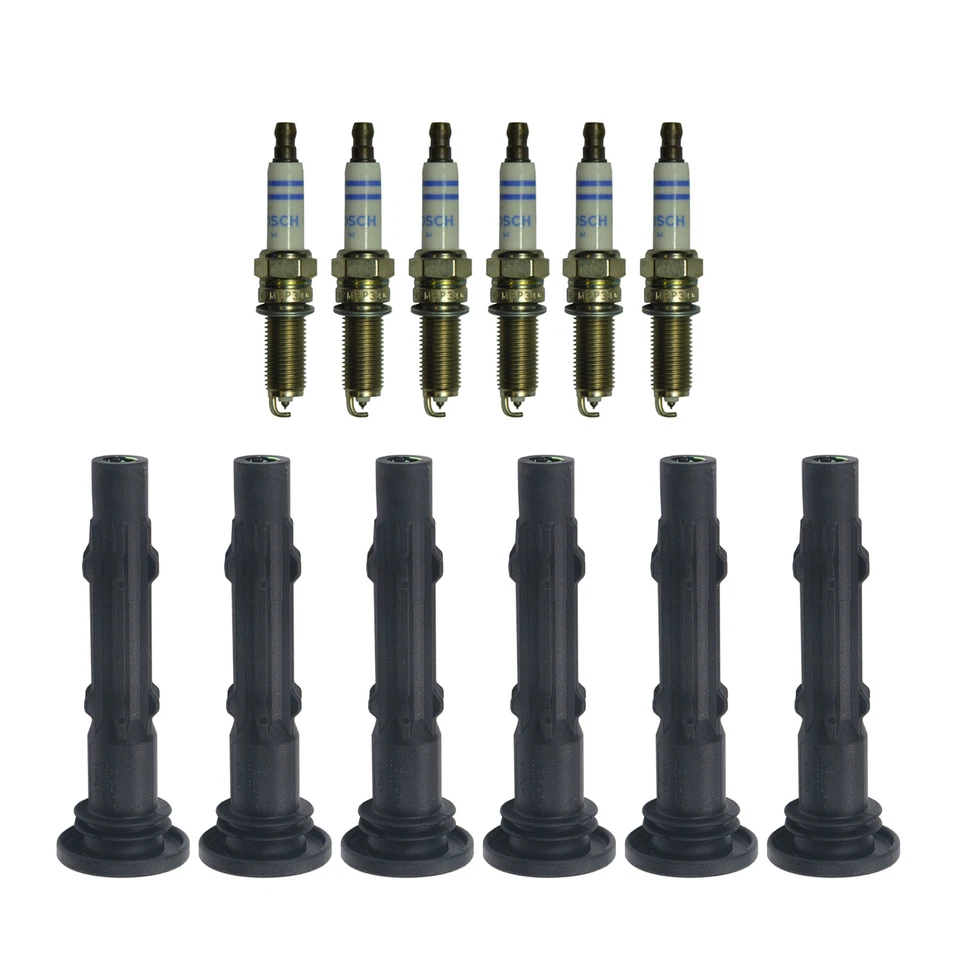 Kit de arranque Bosch 6 bujías y 6 bobinas de encendido para W203 W204 C209 W211 W251 V6 Foto 1 de 1