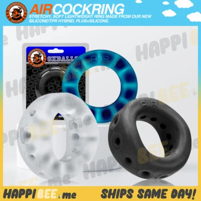 OXBALLS AIR Cock Ring🍯Male TPR+Silicone Penis Ring Ball Stretcher Sack Sling - Image 1 of 4