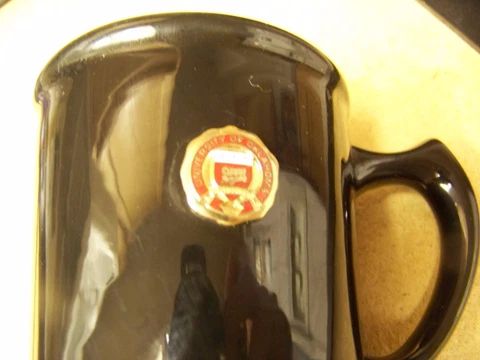 University of Oklahoma metal logo black coffee mug cup Cover