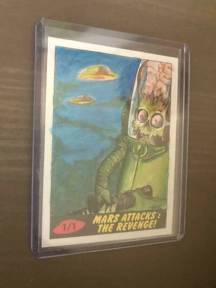 MARS ATTACKS REVENGE TOPPS 2017 SKETCH BY JOHN BREWER - Image 1 of 1