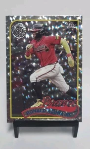Ronald Acuna Jr 2024 Topps Series 2 1989 Silver Crackle Foil Card #89B2-30 - Picture 1 of 2
