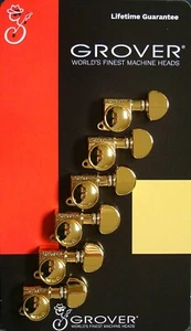 Grover 205-18G6 Mid-Size Rotomatic 6 In-Line, Tuning Machines, Gold - Picture 1 of 7