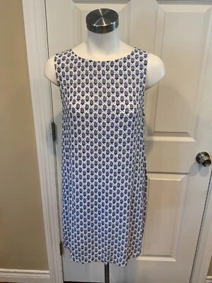 Soft Joie Blue & White Floral Print Shift Dress, Size Medium - Image 1 of 4
