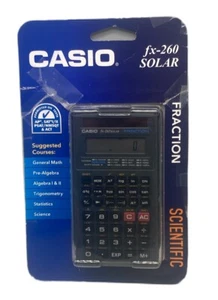 Casio Calculadora Científica Estadística Alimentada por Energía Solar Álgebra Matemáticas Fx-260 - Imagen 1 de 6