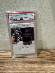 Cole Kmet Rookie Signatures Gloves /25 Rpa PSA 7 - Picture 1 of 2