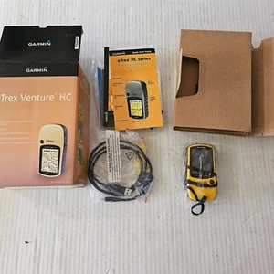 GARMIN eTrex Venture HC Yellow Handheld Satellite GPS Navigation in box Tested - Picture 1 of 3