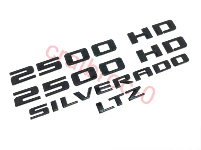 Placa de identificación de puerta trasera brillante letra emblema insignia para Silverado 2500HD LTZ 20-23 Foto 1 de 4