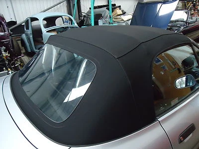 BMW Z3 - New Black Soft Top Mohair Hood With Plastic Rear Screen - Image 1 of 4