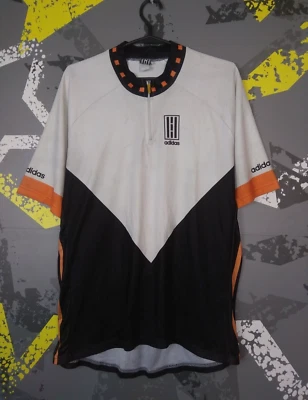 Adidas Vintage Cycling Jersey Multicolor White Mens Size 8 trikot  ig93 - Image 1 of 4