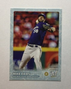 Baseball - Mike Fiers #425 - 2015 Topps - Snow Camo Parallel 46/99 - Brewers- NM