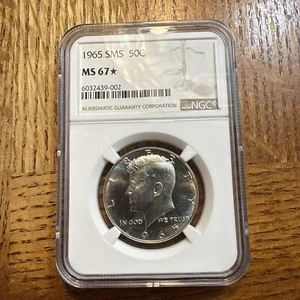 1965 SMS Kennedy Half Dollar NGC Certified MS 67* (STAR) - Picture 1 of 2