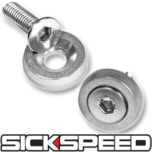2PC POLISHED ANODIZED LICENSE PLATE BOLTS 2PCS FOR 10MM BOLT CAR/TRUCK/SUV Z4 - Picture 1 of 1
