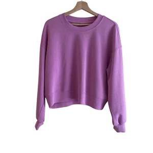 Lululemon 2023 Perfectly Oversized Cropped Crew *Softstreme Woman 6 Velvet Dust - Picture 1 of 14