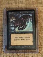 Mtg Dark Ritual Beta NM Old School Magic the Gathering Nice Black Border Card !
