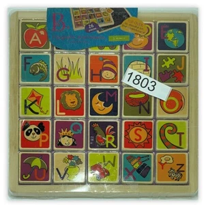 Magnetisches Alphabet Puzzle Planken und Tafel versiegelt - Bild 1 von 2