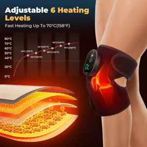 Cordless Knee Massager Multifunct Heated Therapy Knee Massager W/LED Screen - Picture 1 of 13