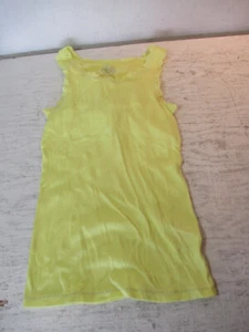 Girl's SO Clothing Yellow Tank Top, Lace Trim , Built-in Shelf Bra Size 10 NWOT - Picture 1 of 5