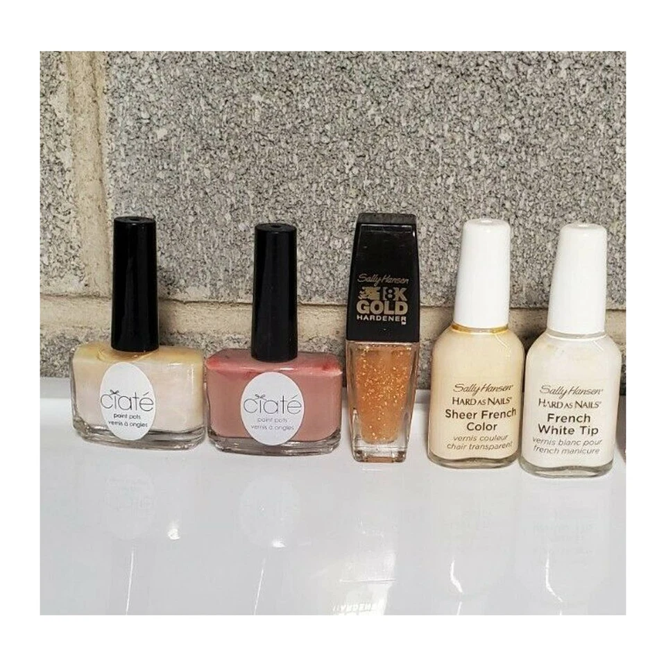 LOT Neutral Ciate Sally Hansen 18K Gold Hardener Sheer French White Tip - Image 1 of 4