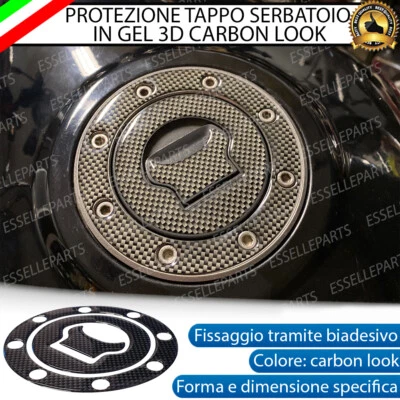 ESL ADESIVO CARBON LOOK 3D PROTEZIONE TAPPO PER SUZUKI GSF 400 BANDIT (1991-1997)