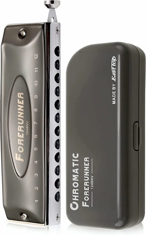 EASTTOP 12Hole Chromatic Harmonica Forerunner Harmonica C  Chromatic Mouth Organ - Image 1 of 4