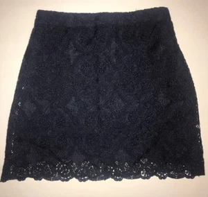 Hollister Co. nuova con etichetta Gonna corta donna junior pizzo linea A blu navy tg 1 - Foto 1 di 4