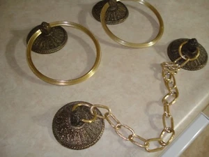vintage amer. tack hardware 1968 towel holders 2 and bath towel holder 1 - Picture 1 of 6