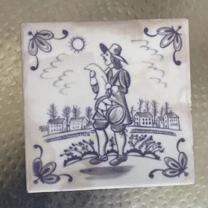 Patriot Trivet Tile 6 Inch Square Salt Glazed Made In USA MOSAIC NOTE - Picture 1 of 11