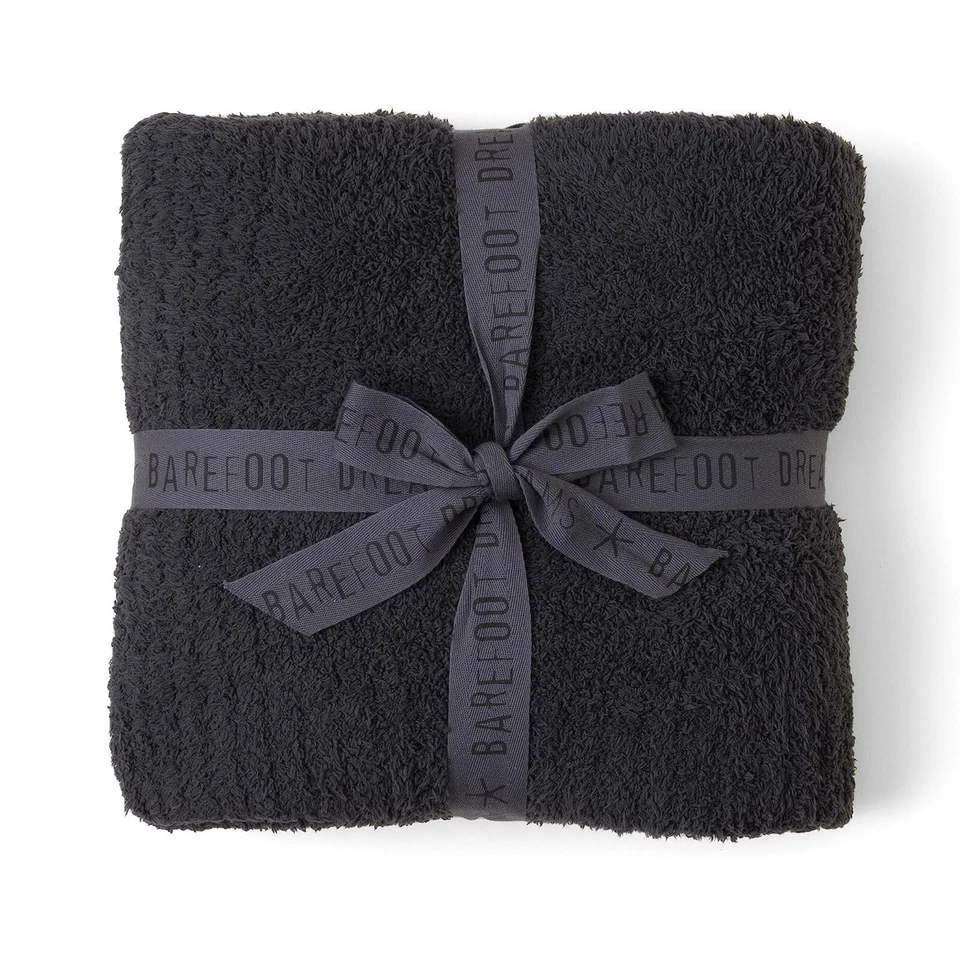 Barefoot Dreams CozyChic Lite Ribbed Throw 54"X72" Style : B463 | Color : Carbon - Image 1 of 4