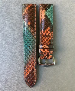 Genuine Snake Skin leather Watch Strap Band size 16 18 19 20 21 22 23 24 25 26mm - Picture 1 of 16