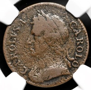 King Charles II 1673 AD Farthing, England 1660-1685 Coin 1/4p G Britain NGC FINE - Picture 1 of 5