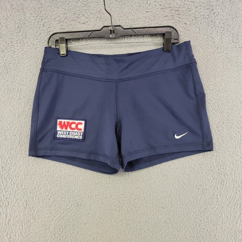 Nike Shorts Womens L Large Blue Spandex Compression Stretch WCC West Coast Cover