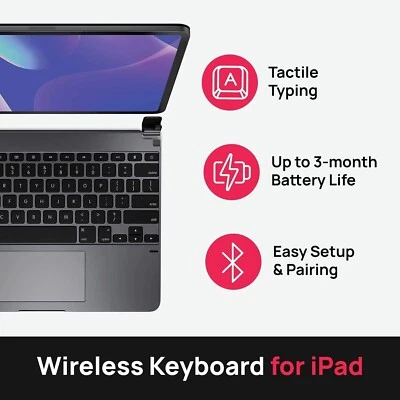 Brydge BRYTP6022 Pro +12.9 Magnetic cover Wireless Keyboard W/Trackpad iPad Pro - Image 1 of 4