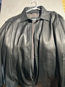 Jhane Barnes Leather Jacket - Picture 1 of 9