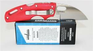 Cold Steel Tuff Lite Pocket Knife Plain AUS8A Steel Edge Red Handle 20LTR