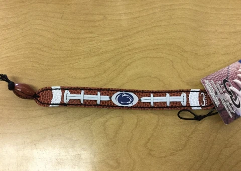 College Football 7" Bracelet Made From Genuine Football Leather Penn State Cover