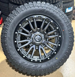 20x9 Fuel D680 Rebel Gray Wheels 2956020 34" AT Tires 8x170 Ford Excursion - Picture 1 of 3