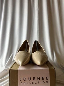 Journee Collection CELICA Nude Pointed Toe Heels Size 9.5 Wide - Picture 1 of 5