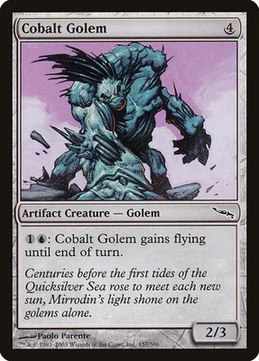 (2x) COBALT GOLEM - Mirrodin – MTG Magic the Gathering Card - Common - Image 1 of 4