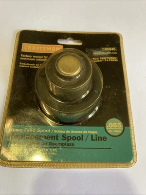 Carrete de alimentación de tope de repuesto Craftsman 7185945 con línea redonda de nailon .065" Foto 1 de 3