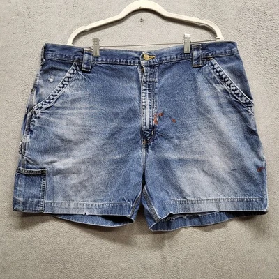 VINTAGE Carhartt Women Shorts 42 Blue Denim Carpenter Outdoor READ - Image 1 of 4