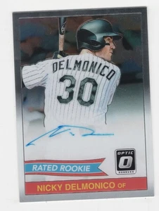 2018 DONRUSS OPTIC RATED ROOKIE RETRO 1984 SIGNATURE NICKY DELMONICO WHITE SOX - Picture 1 of 2