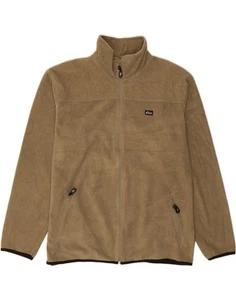 ASICS Mens Fleece Jacket UK 42 XL Beige Polyester BV12 - Picture 1 of 4