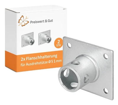 2x Halterung Abstellstütze bis 1000kg 115x100mm Schiebestützen Anhängerstützen - Bild 1 von 4