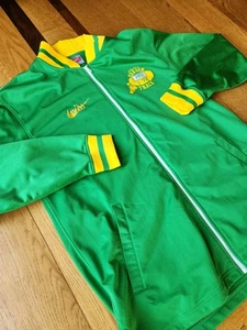 Nike Oregon DUCKS Track & Field STEVE PREFONTAINE Zip Up Jacket Mens XL Green - Picture 1 of 13