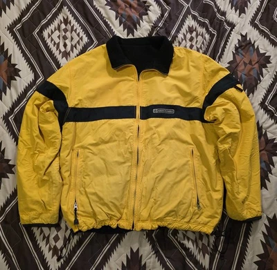 Vintage Abercrombie & Fitch Fleece Lined Jacket Ski Coat Yellow/Blue Mens XL - Image 1 of 4