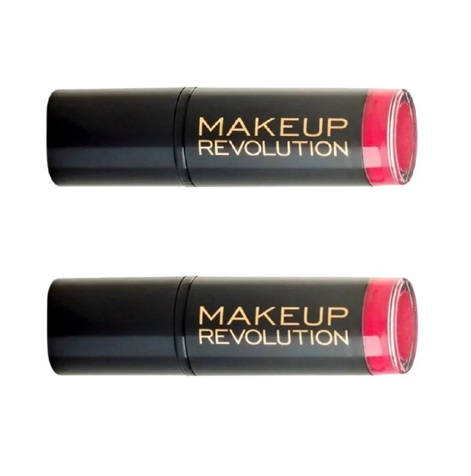 Pack of 2 Makeup Revolution Beauty Lip Amazing Lipstick, Dazzle - Image 1 of 4