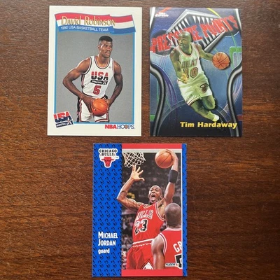 (3) Lote Baloncesto Salón Michael Jordan David Robinson Tim Hardaway Foto 1 de 4