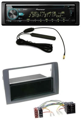 Pioneer CD MP3 AUX DAB USB Autoradio für Fiat Idea (350, 03-11) - grau - Bild 1 von 4